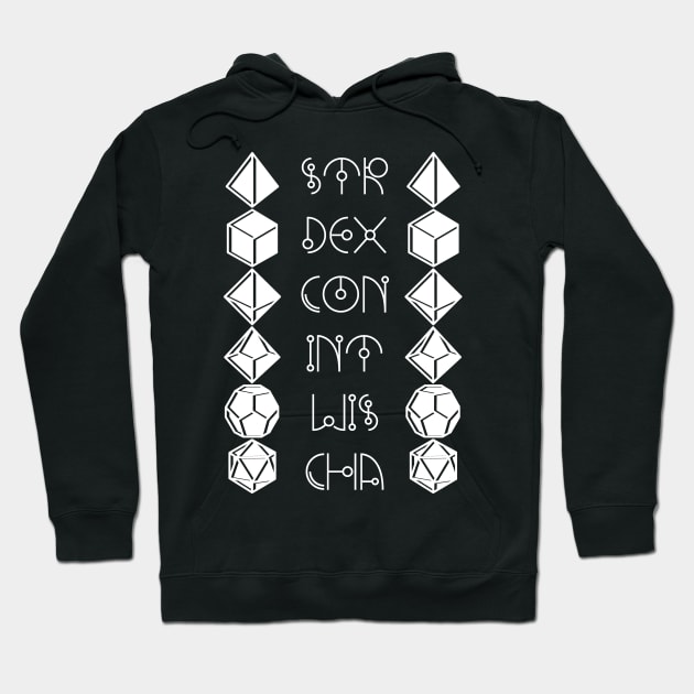 Character Abilities Dice Hoodie by OfficialTeeDreams